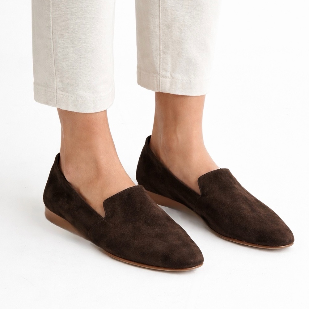 [Mango] Classic Brown Suede Flats